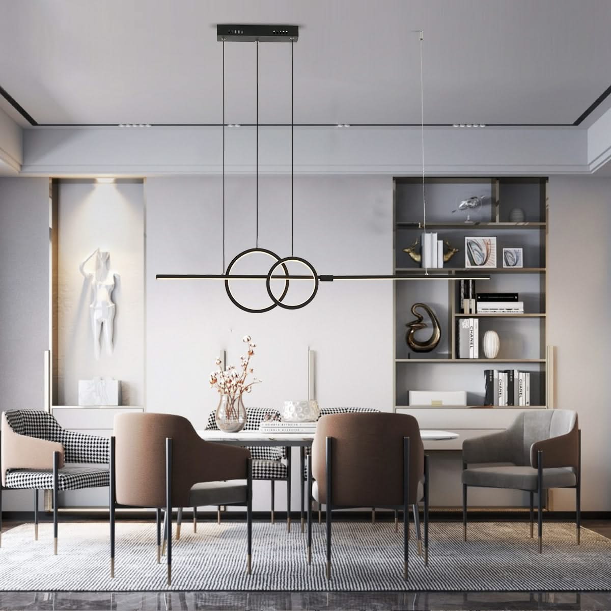 Nordic Simple LED Chandelier for Kitchen Dining Room Hanging Lamp-ChandeliersDecor.com