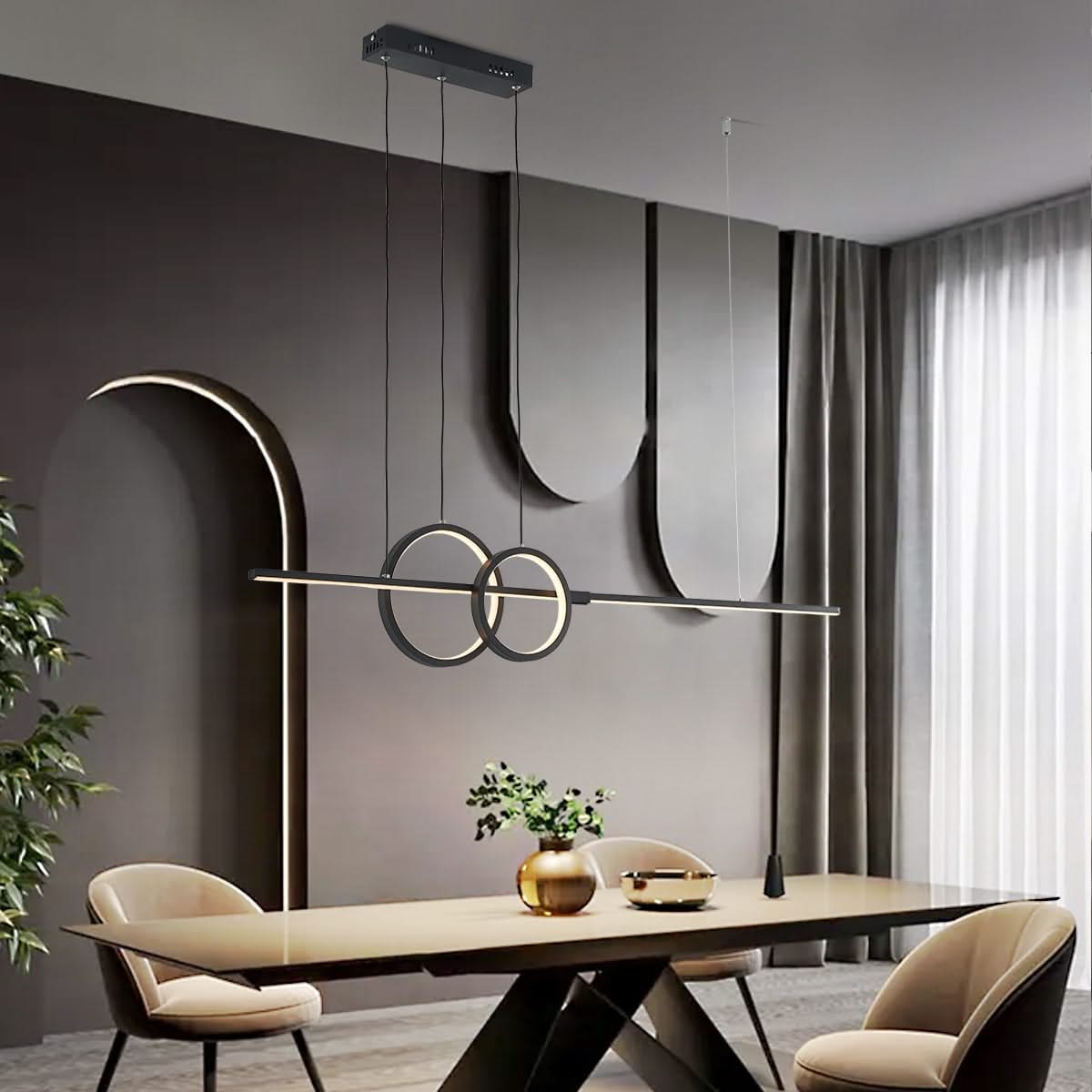 Nordic Simple LED Chandelier for Kitchen Dining Room Hanging Lamp-ChandeliersDecor.com