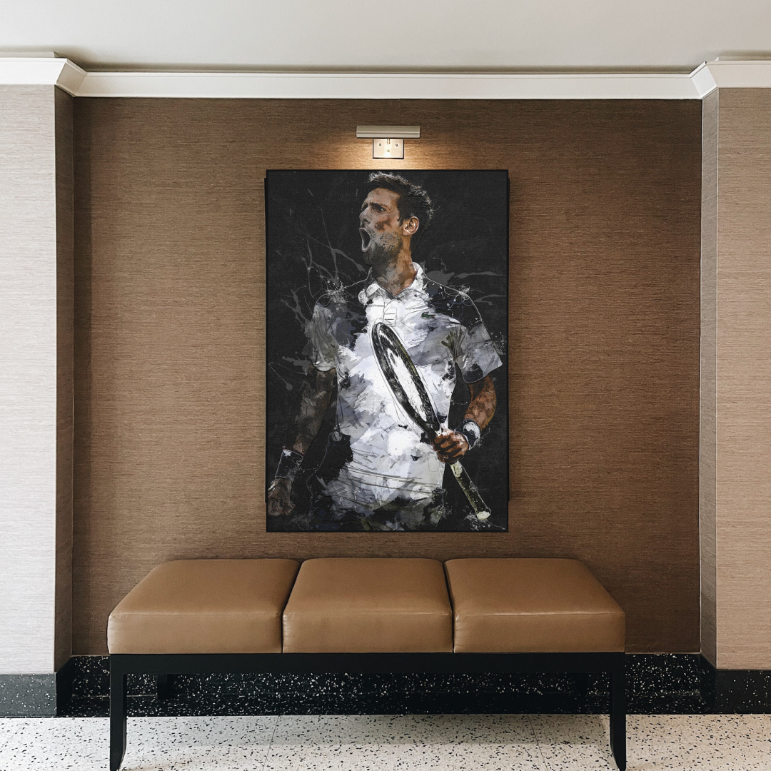 ChandeliersDecor.com-Wall Posters-Novak Djokovic Tennis Legend Sports Canvas Wall Art