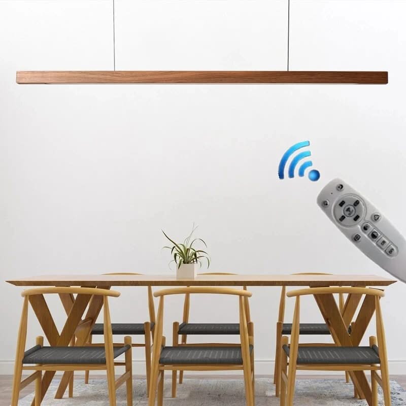 Oak Wood Ceiling Bar Wooden LED Pendant Light-ChandeliersDecor.com