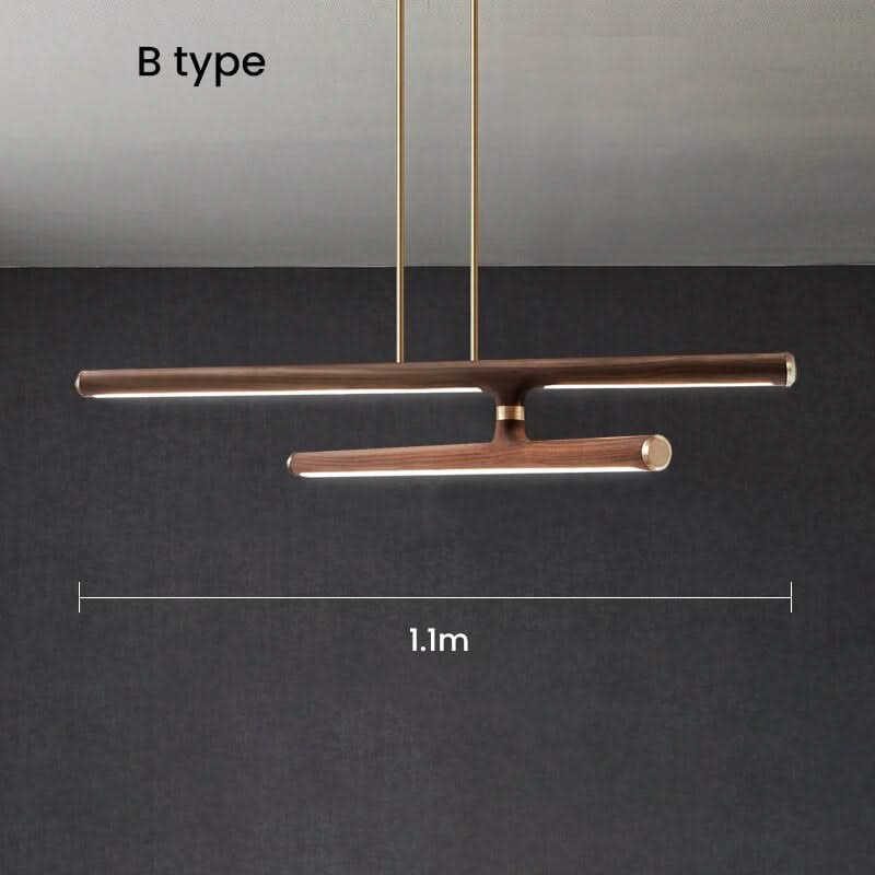 Oak Wood Kitchen Island LED Light Bar-ChandeliersDecor.com