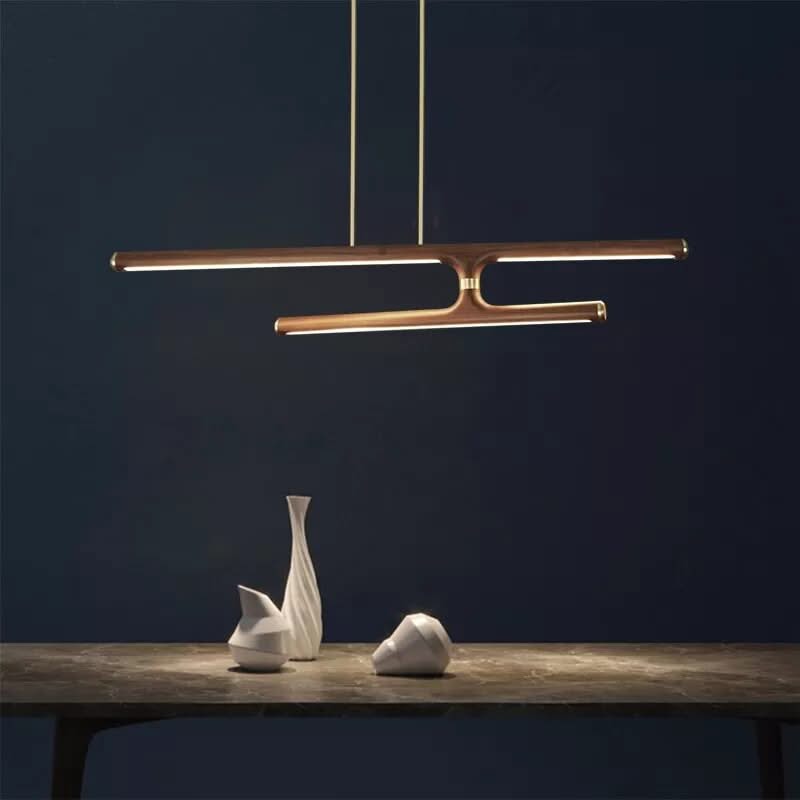 Oak Wood Kitchen Island LED Light Bar-ChandeliersDecor.com