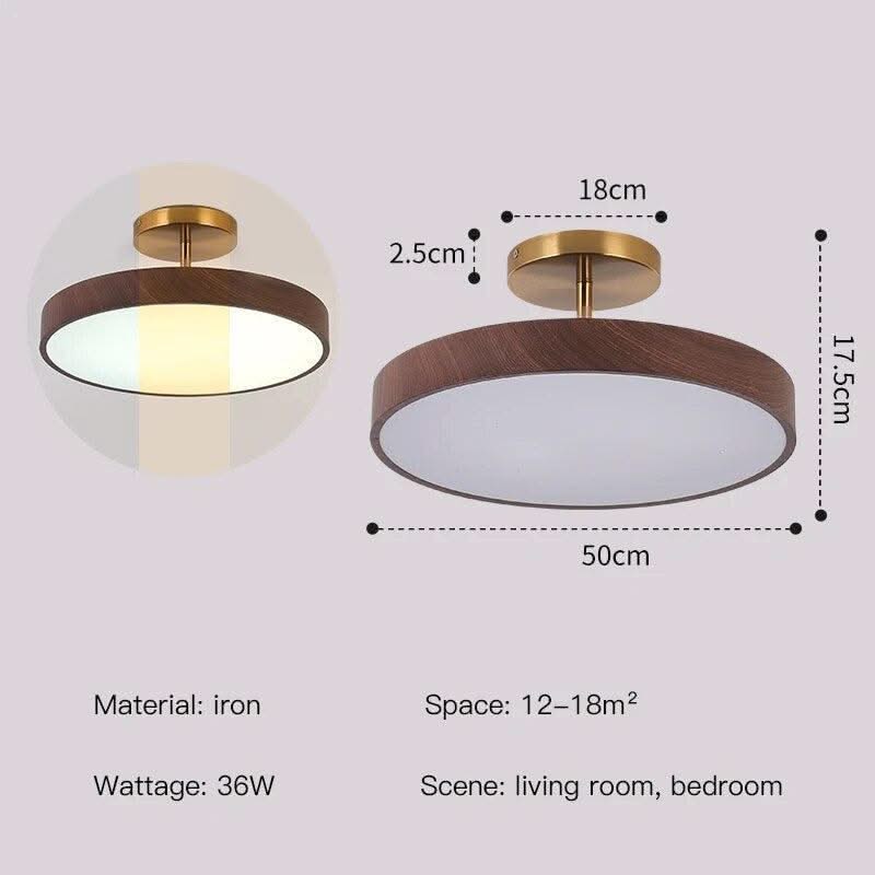 ChandeliersDecor.com-Ceiling Chandelier-Oak Wood Pendant Ceiling Light