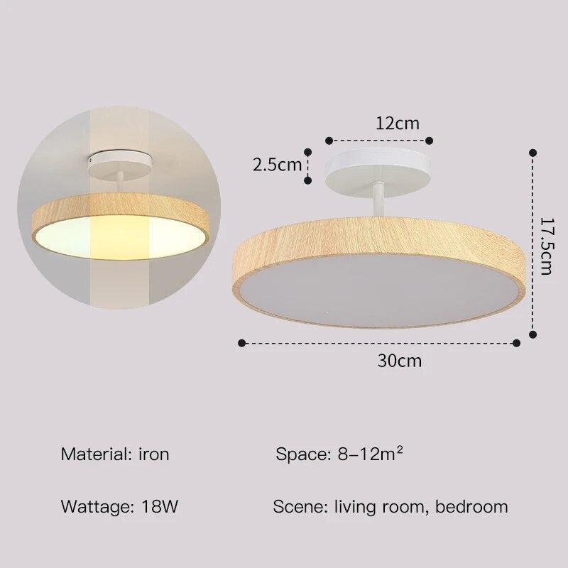ChandeliersDecor.com-Ceiling Chandelier-Oak Wood Pendant Ceiling Light