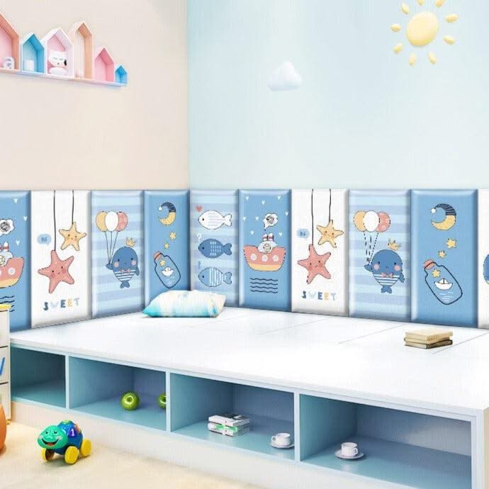 ChandeliersDecor.com-Padded Walls-Ocean Creatures Kids Wall Padded Safety Cushions