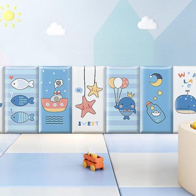 ChandeliersDecor.com-Padded Walls-Ocean Creatures Kids Wall Padded Safety Cushions
