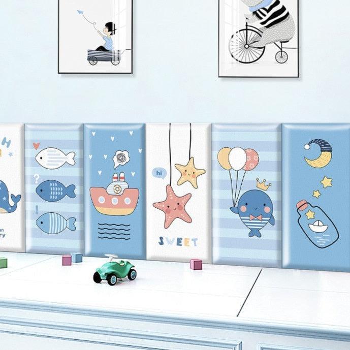 ChandeliersDecor.com-Padded Walls-Ocean Creatures Kids Wall Padded Safety Cushions