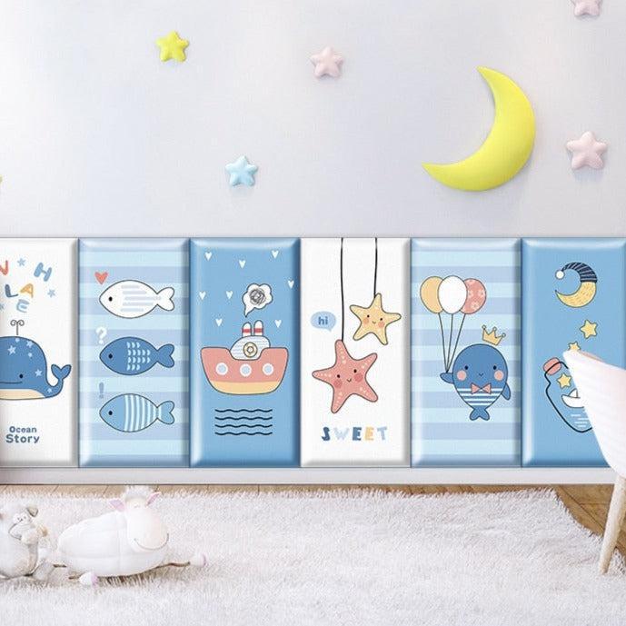 ChandeliersDecor.com-Padded Walls-Ocean Creatures Kids Wall Padded Safety Cushions