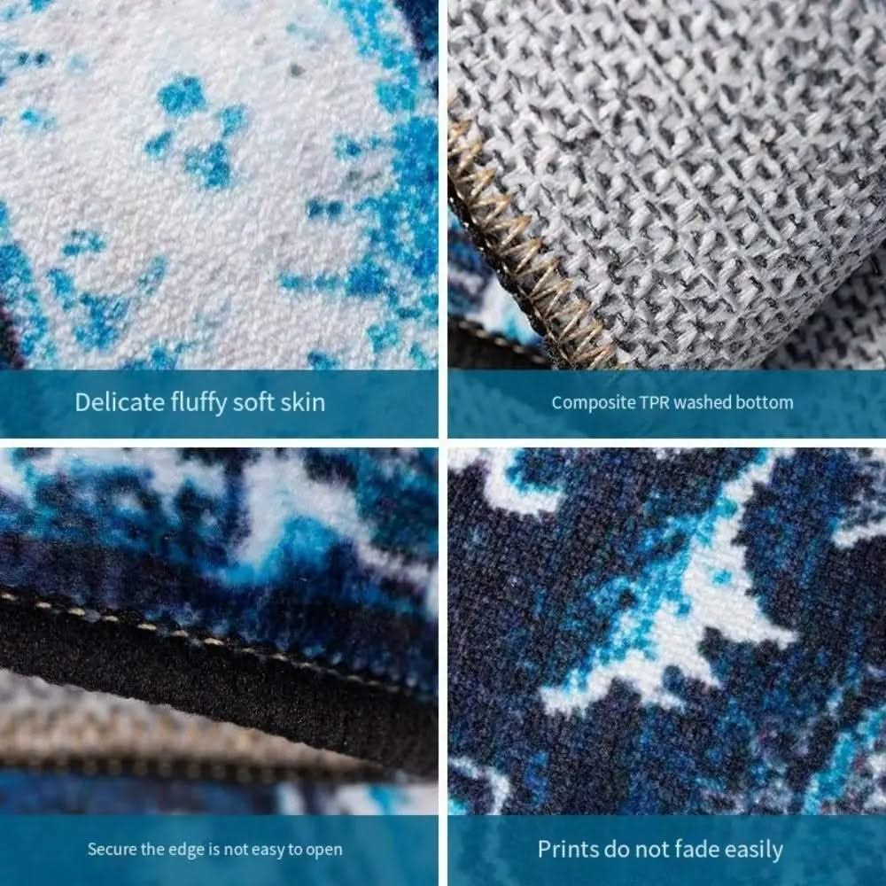 Ocean Wave Blue Lines Rug-ChandeliersDecor.com