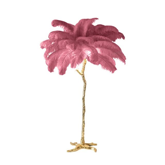 Ostrich Feather Floor Lamp: Graceful Lighting Fixture-ChandeliersDecor.com