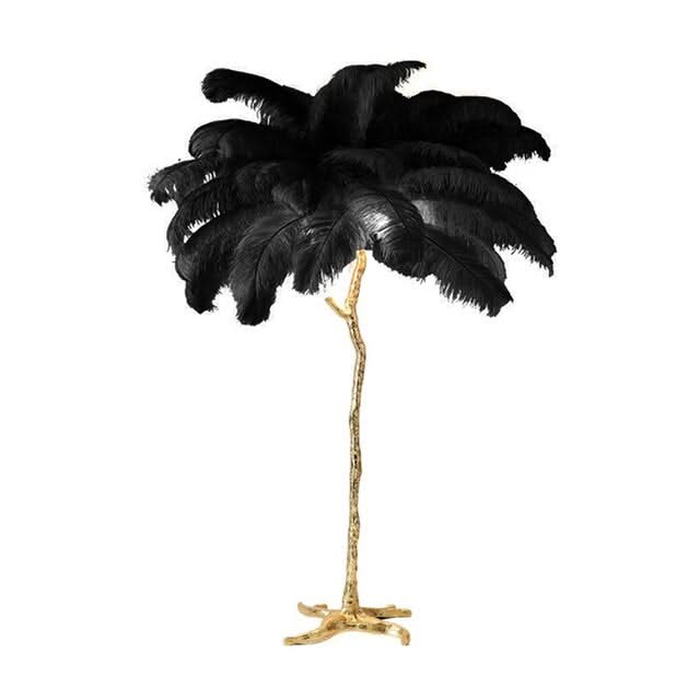 Ostrich Feather Floor Lamp: Graceful Lighting Fixture-ChandeliersDecor.com