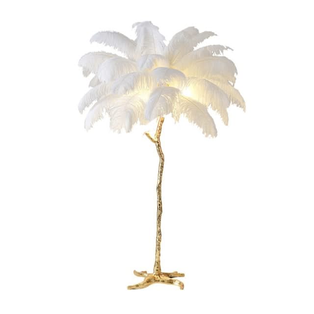 Ostrich Feather Floor Lamp: Graceful Lighting Fixture-ChandeliersDecor.com