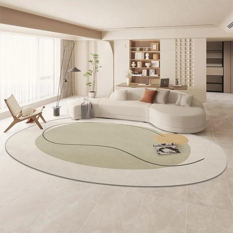 Oval Matisse Crystal Velvet Abstract Dot Linear Black Rug-ChandeliersDecor.com