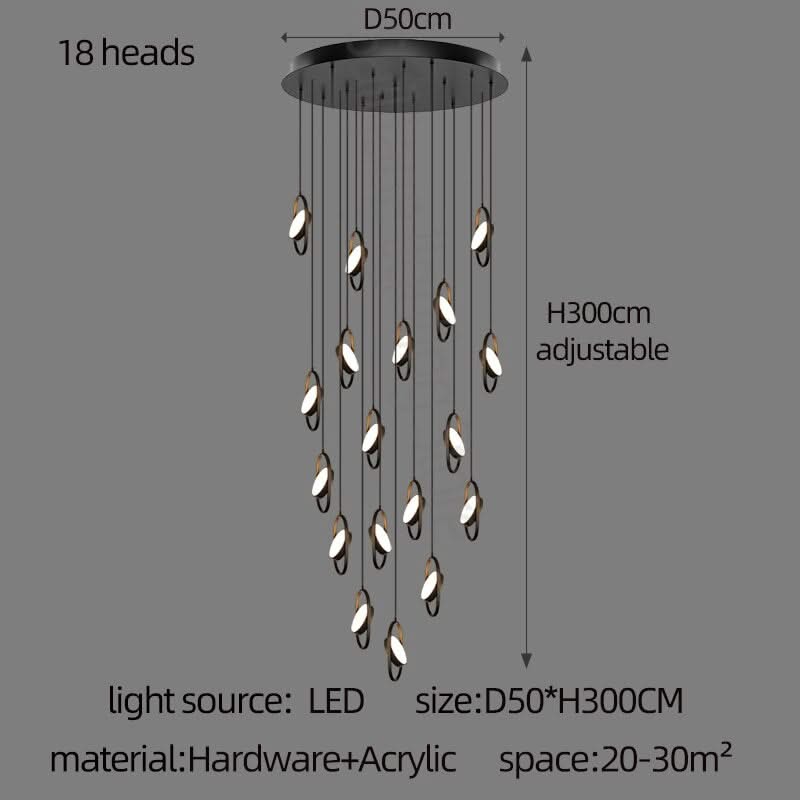 Oval Ring Pendant Chandelier - Exquisite Lighting Fixture-ChandeliersDecor.com