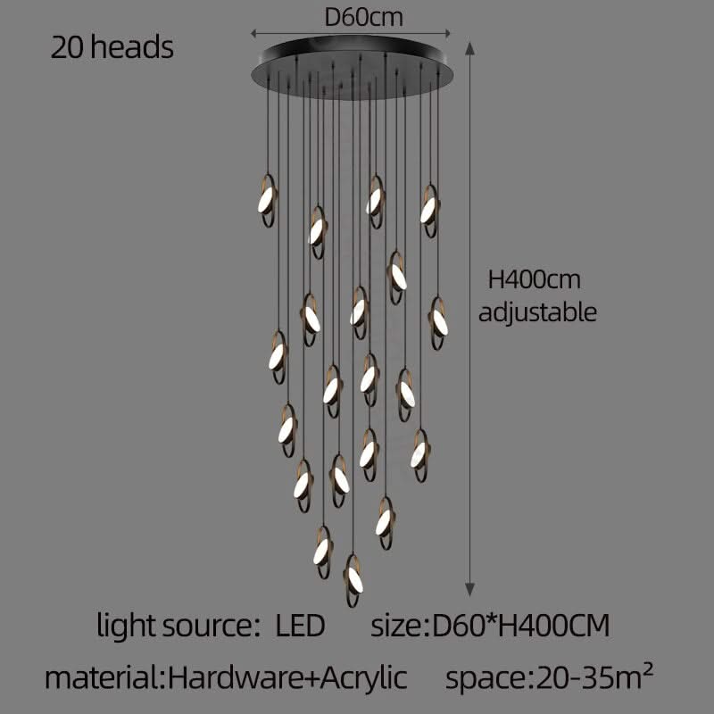 Oval Ring Pendant Chandelier - Exquisite Lighting Fixture-ChandeliersDecor.com