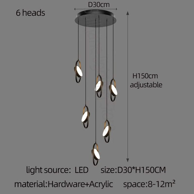 Oval Ring Pendant Chandelier - Exquisite Lighting Fixture-ChandeliersDecor.com