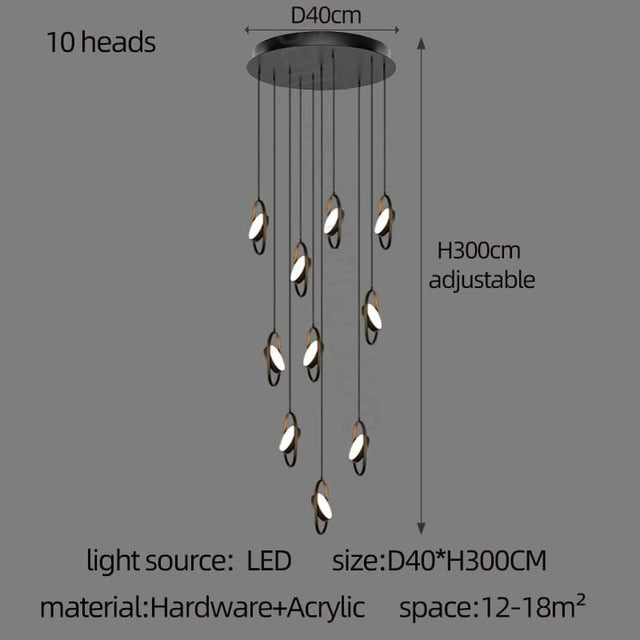 Oval Ring Pendant Chandelier - Exquisite Lighting Fixture-ChandeliersDecor.com