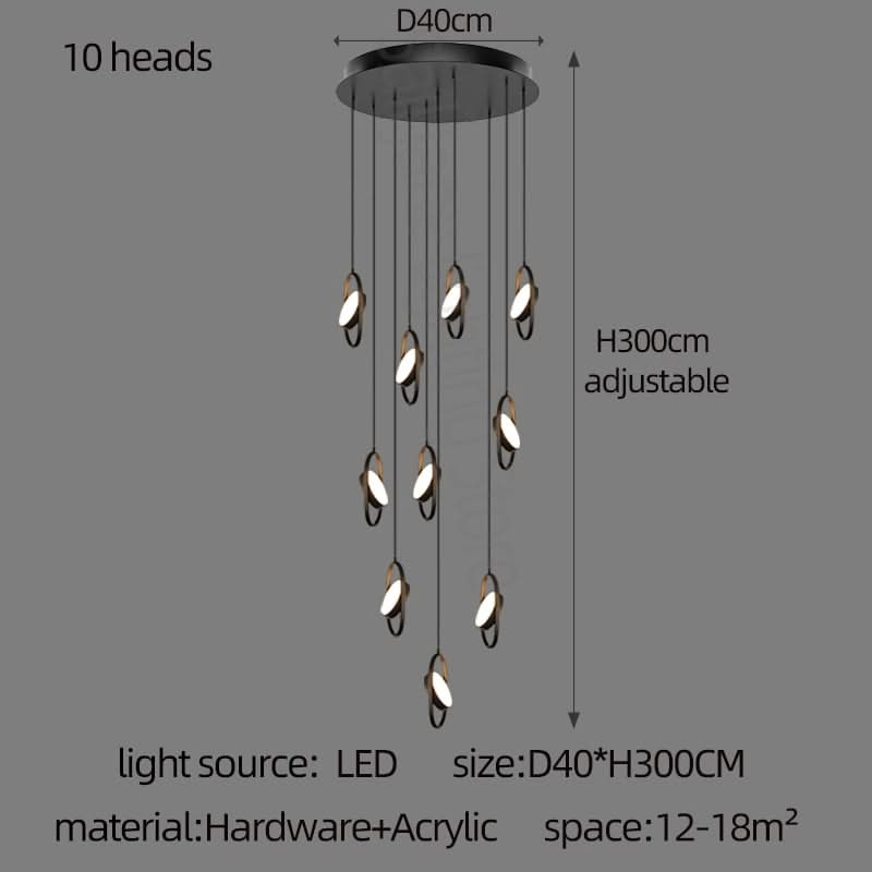 Oval Ring Pendant Chandelier - Exquisite Lighting Fixture-ChandeliersDecor.com