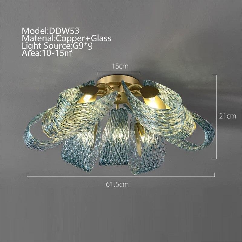 ChandeliersDecor.com-Chandeliers-Peacock Blue Glass Chandelier: Stunning Lighting Fixtures