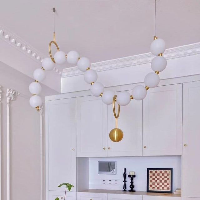 Pearl Globe Chandelier: Exquisite Lighting Fixture-ChandeliersDecor.com