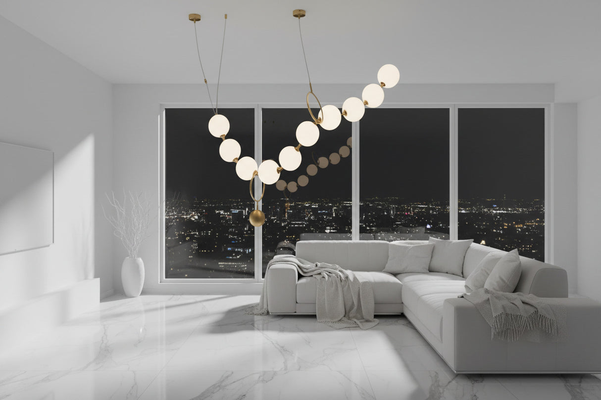 Pearl Globe Chandelier: Exquisite Lighting Fixture-ChandeliersDecor.com