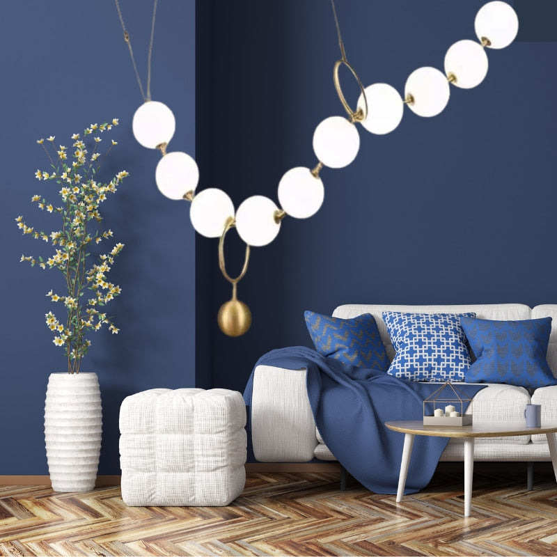 Pearl Globe Chandelier: Exquisite Lighting Fixture-ChandeliersDecor.com