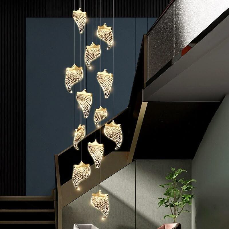 ChandeliersDecor.com-Staircase Chandelier-Petals Crystal Staircase Chandelier – Illuminate Your Space