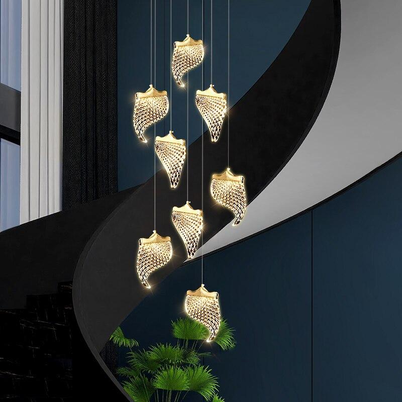 ChandeliersDecor.com-Staircase Chandelier-Petals Crystal Staircase Chandelier – Illuminate Your Space