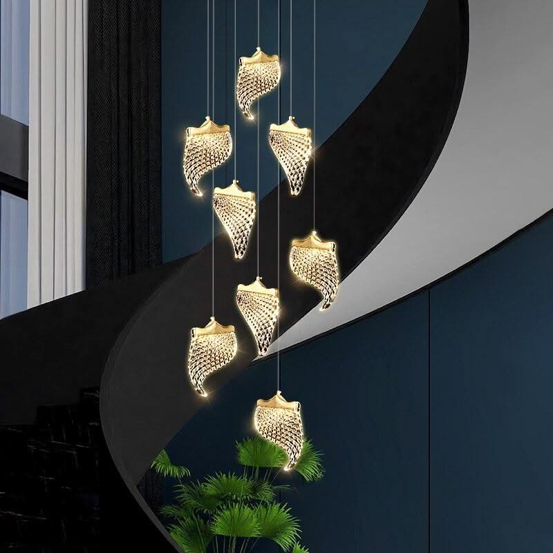 ChandeliersDecor.com-Staircase Chandelier-Petals Crystal Staircase Chandelier – Illuminate Your Space