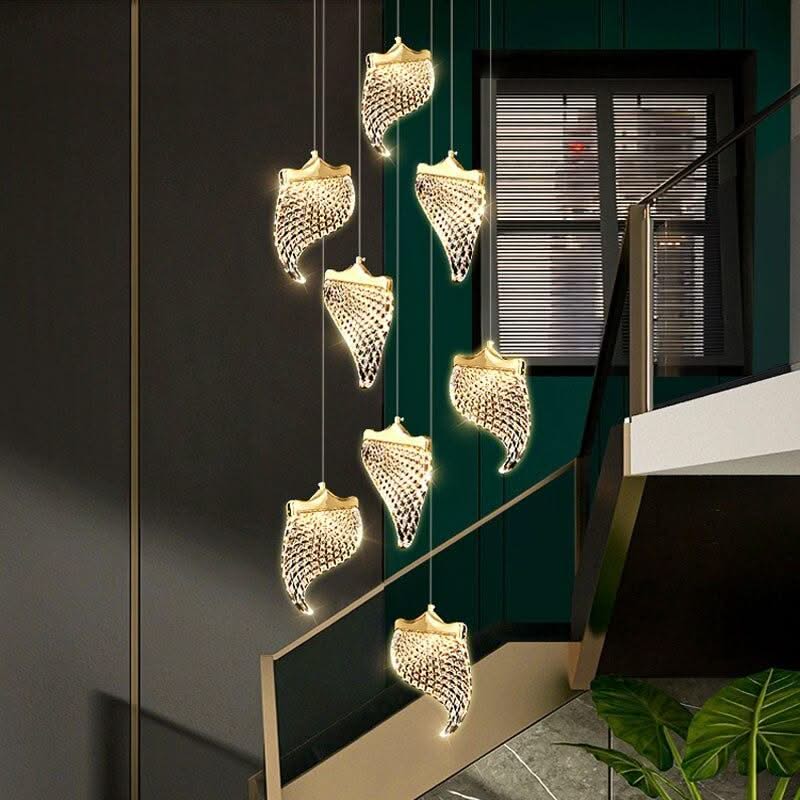ChandeliersDecor.com-Staircase Chandelier-Petals Crystal Staircase Chandelier – Illuminate Your Space