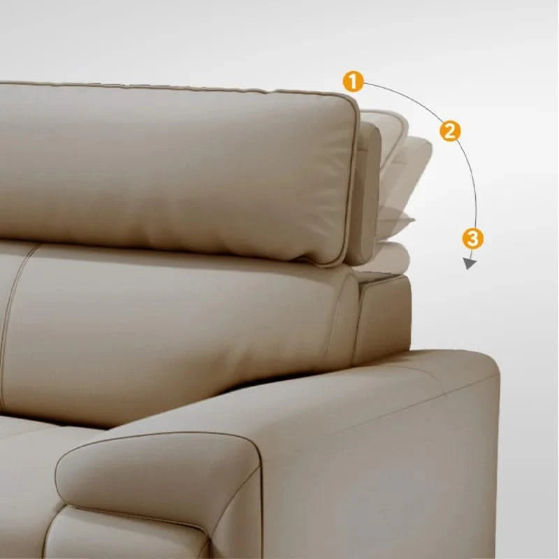 Piano Keys Cream Wind Leather Sofa Set-ChandeliersDecor.com