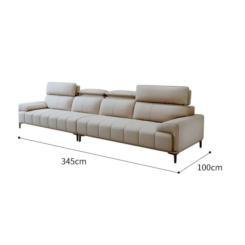 ChandeliersDecor.com-Sofa Set-Piano Keys Cream Wind Leather Sofa Set