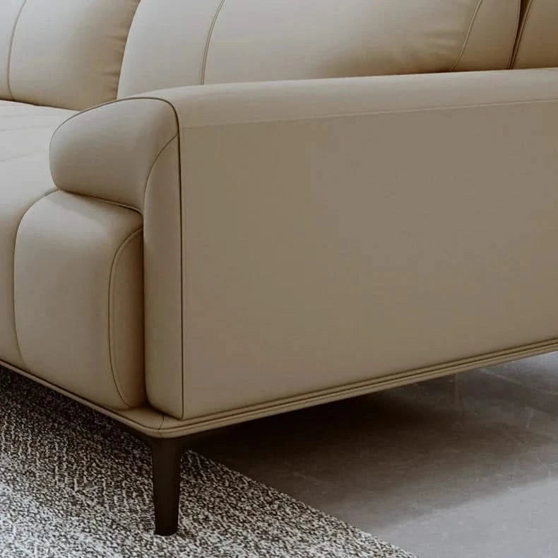 Piano Keys Cream Wind Leather Sofa Set-ChandeliersDecor.com