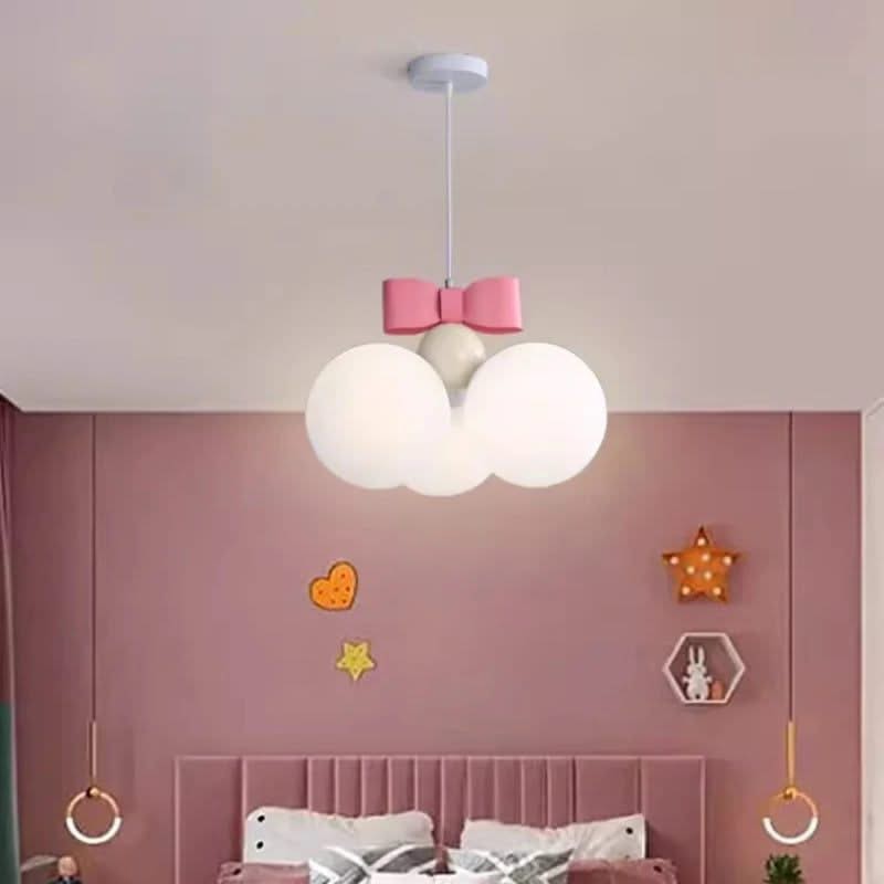 Pink Bow Princess Room Chandelier Light - Elegance Illuminated in Every Detail-ChandeliersDecor.com