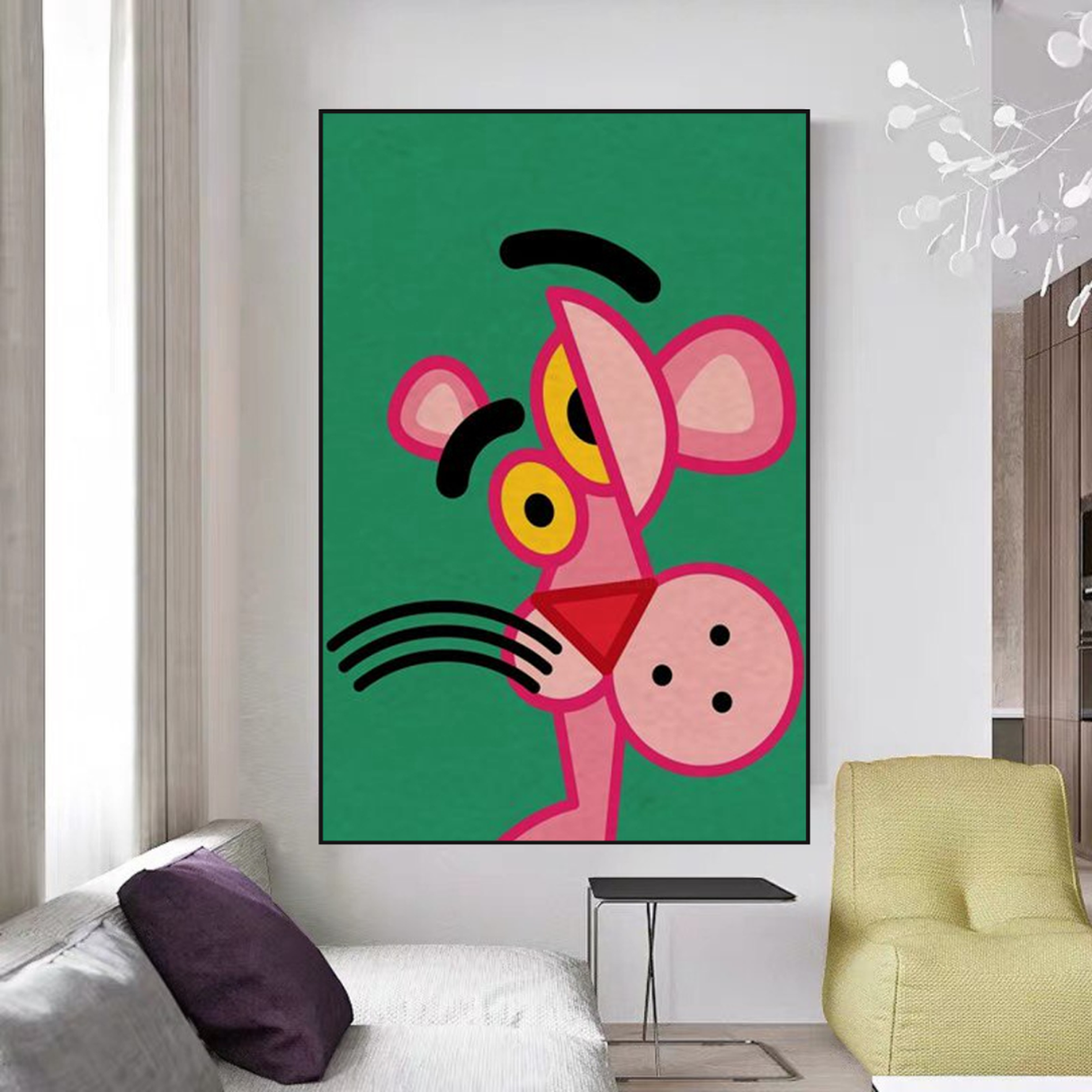 Pink Panther Canvas Art: Express Your Style-ChandeliersDecor.com