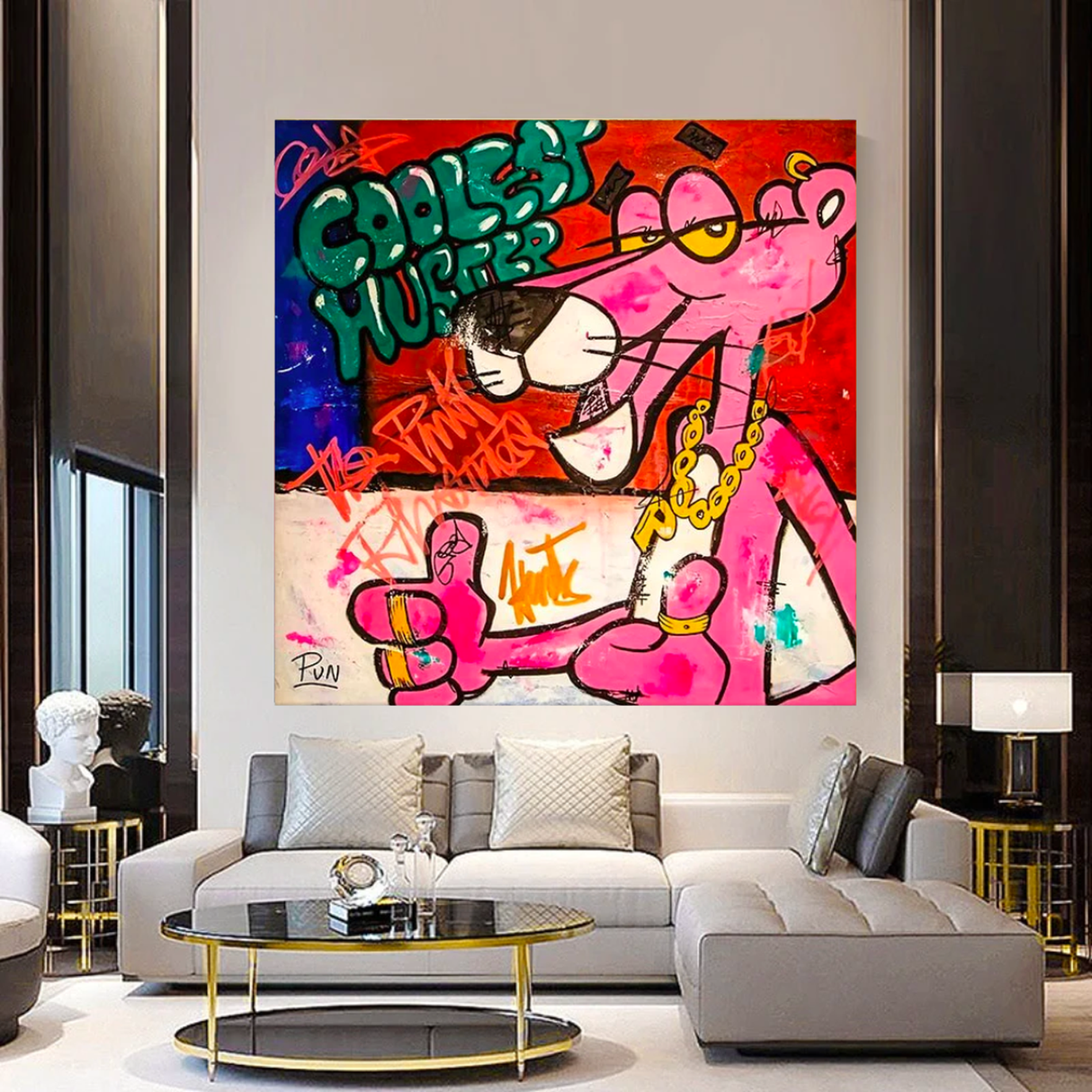 Pink Panther Poster Art: The Perfect Addition to Any Space-ChandeliersDecor.com