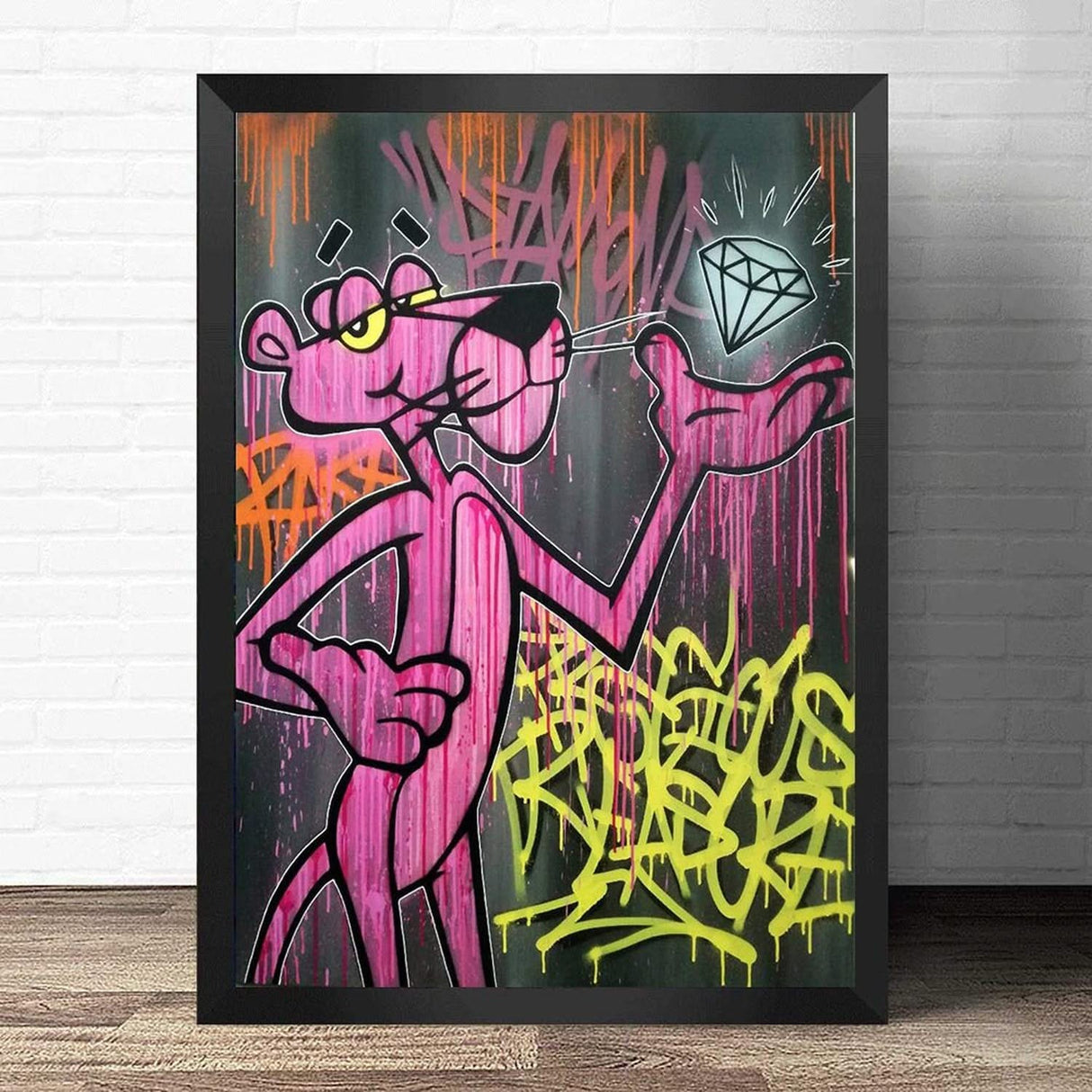 Pink Panther Wall Art: Stunning Diamond Merchant-ChandeliersDecor.com