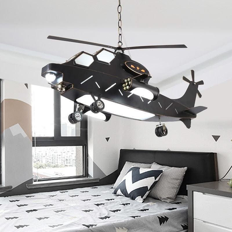 ChandeliersDecor.com-Kids Room Nursery Lighting-Plane Helicopter Pendant Light - Unique Aircraft Design