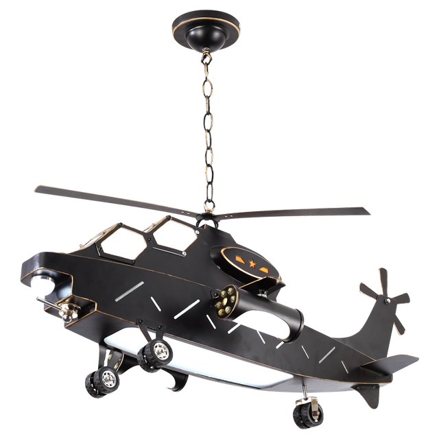ChandeliersDecor.com-Kids Room Nursery Lighting-Plane Helicopter Pendant Light - Unique Aircraft Design