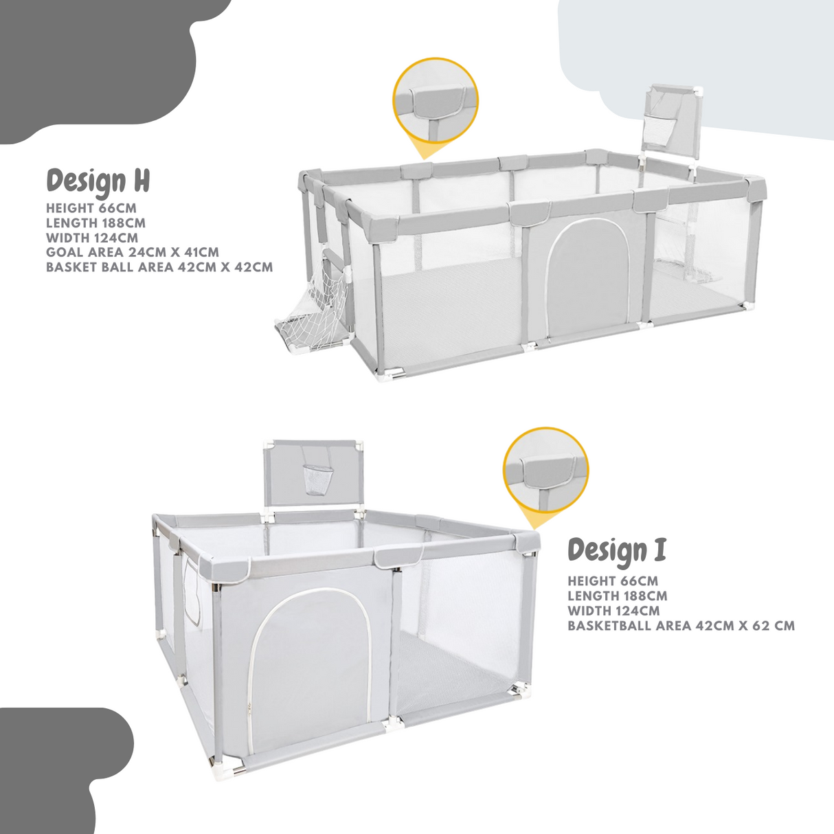 ChandeliersDecor.com-Playpen and Ball Pits-Playpen for Kids Babies | Baby Playground | Indoor Baby Safety Fence