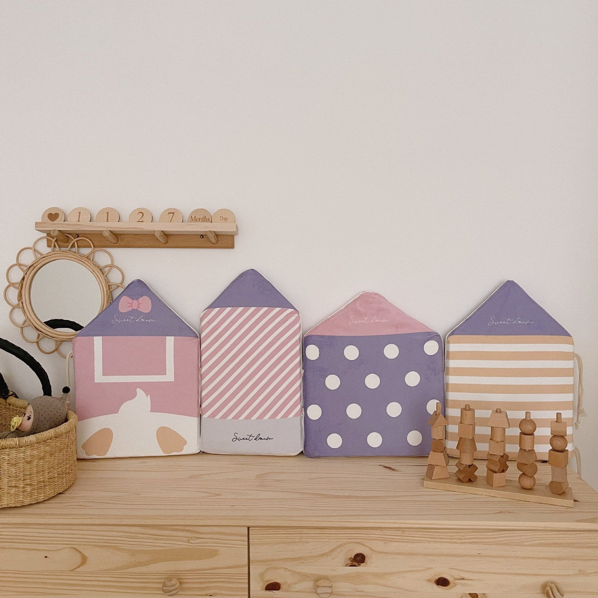 ChandeliersDecor.com-Crib Bumper-Plush Baby Bed Bumper House Design | Baby Bedding Set Accessories | Infant Crib Bumpers