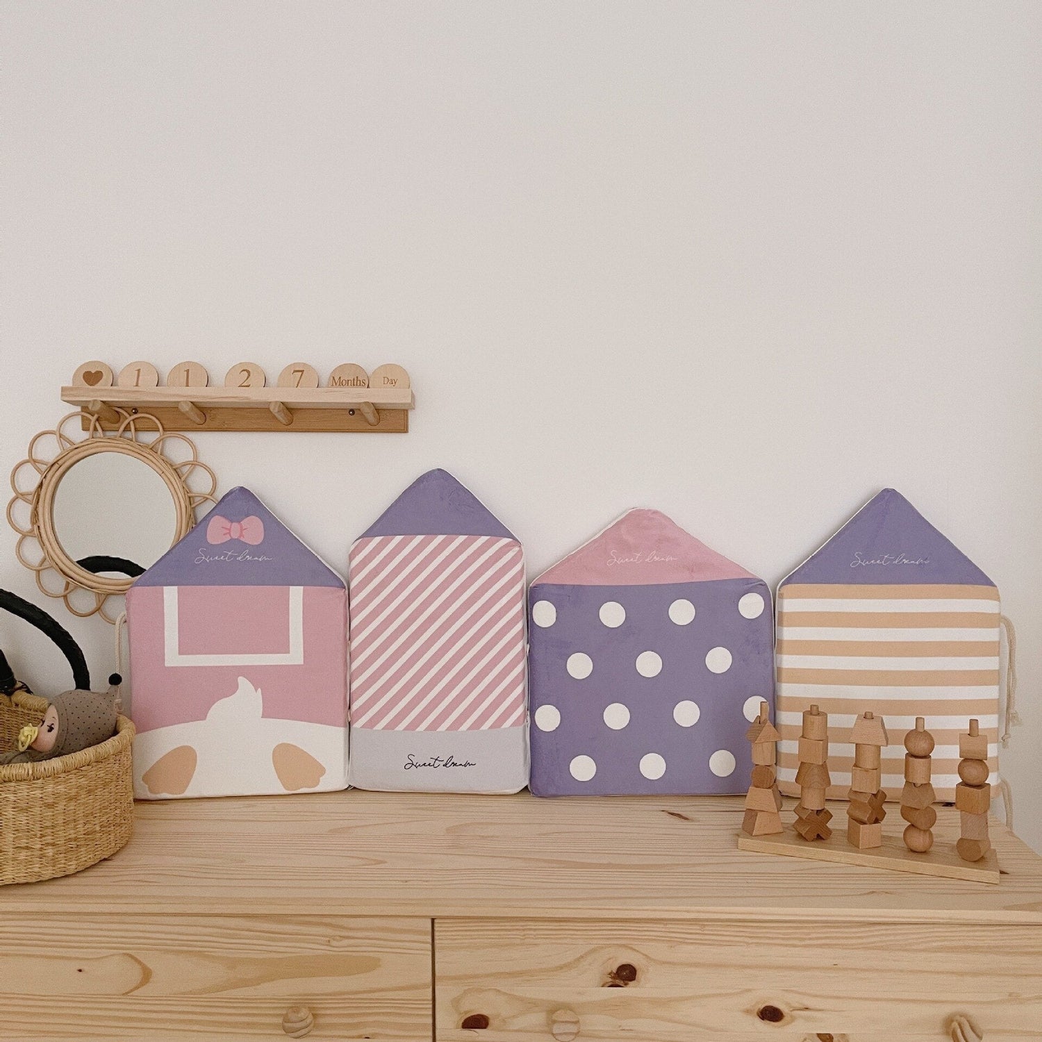 ChandeliersDecor.com-Crib Bumper-Plush Baby Bed Bumper House Design | Baby Bedding Set Accessories | Infant Crib Bumpers