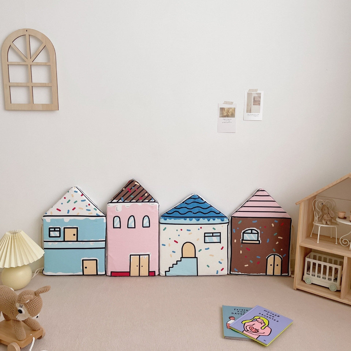 ChandeliersDecor.com-Crib Bumper-Plush Baby Bed Bumper House Design | Baby Bedding Set Accessories | Infant Crib Bumpers