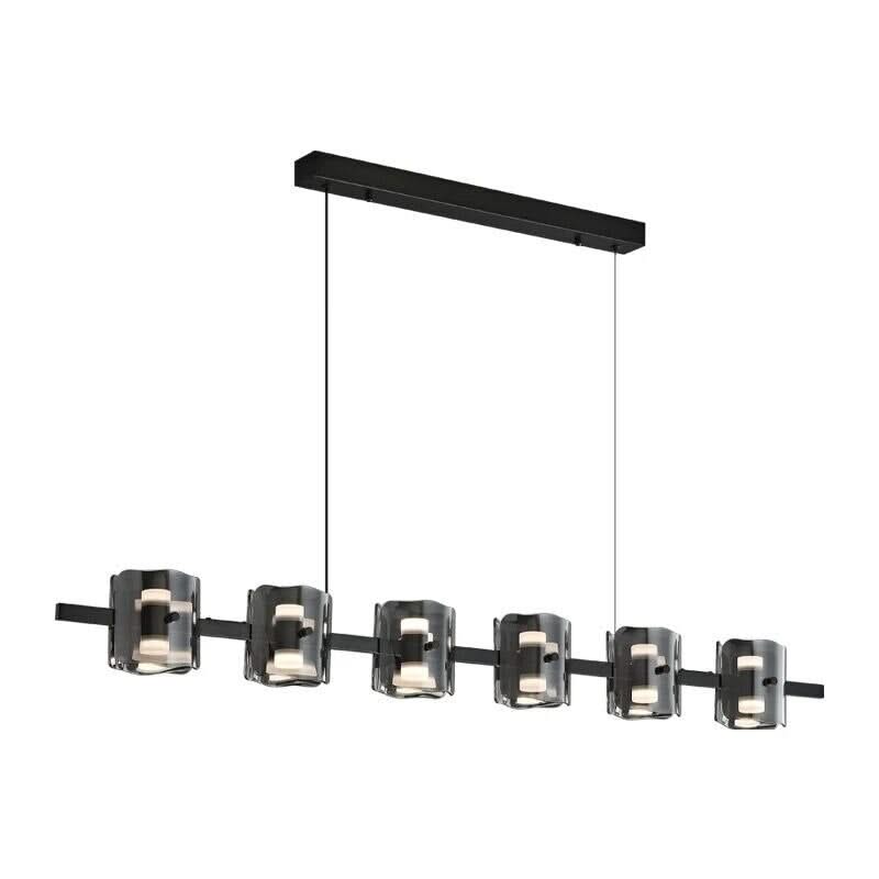 Polish Black Glass: Kitchen Island Lighting-ChandeliersDecor.com