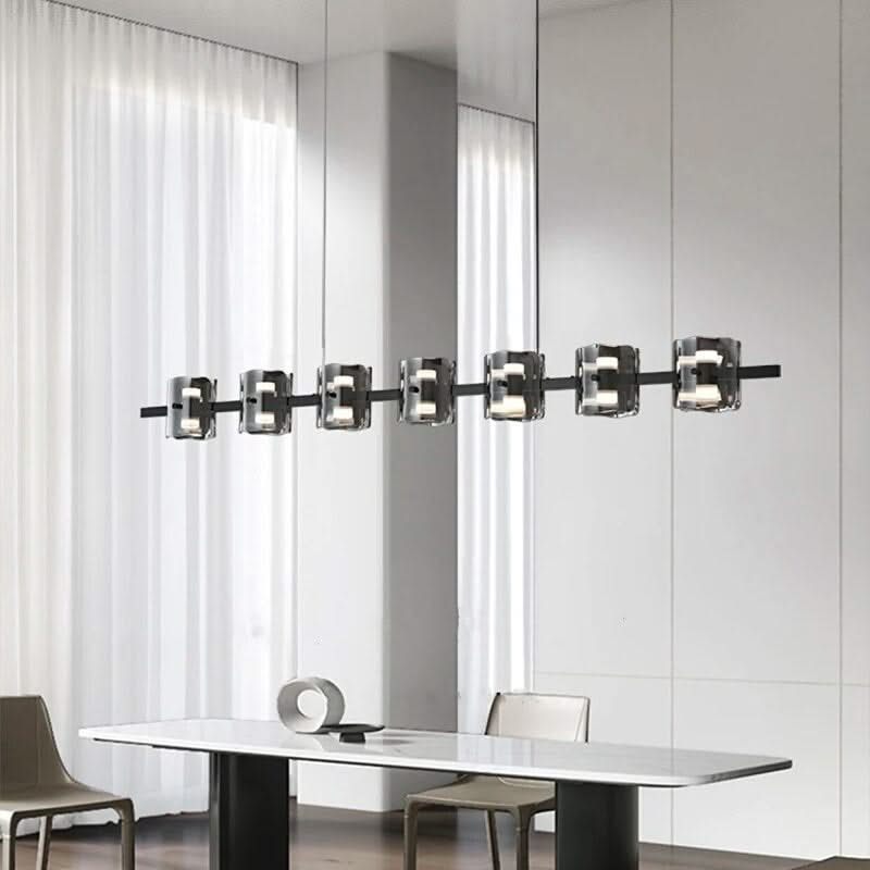 Polish Black Glass: Kitchen Island Lighting-ChandeliersDecor.com