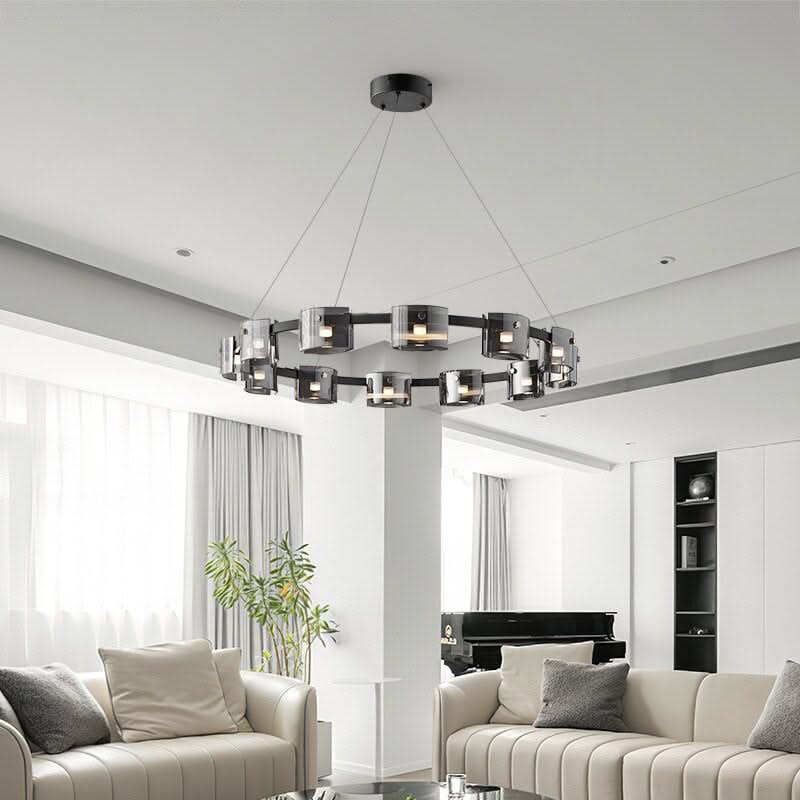 Polish Black Glass: Kitchen Island Lighting-ChandeliersDecor.com