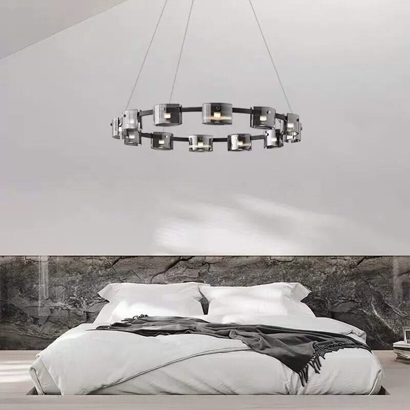 Polish Black Glass: Kitchen Island Lighting-ChandeliersDecor.com