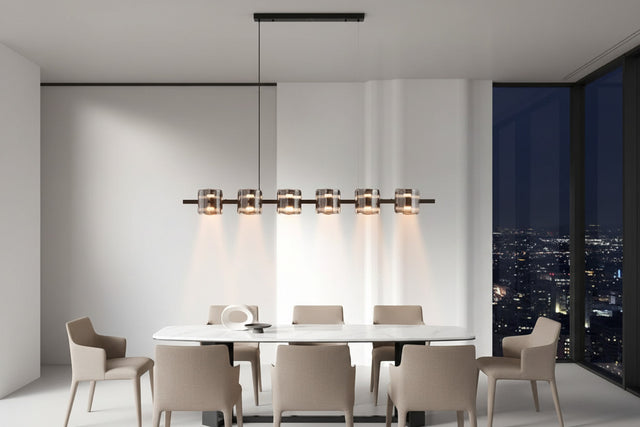 Polish Black Glass: Kitchen Island Lighting-ChandeliersDecor.com