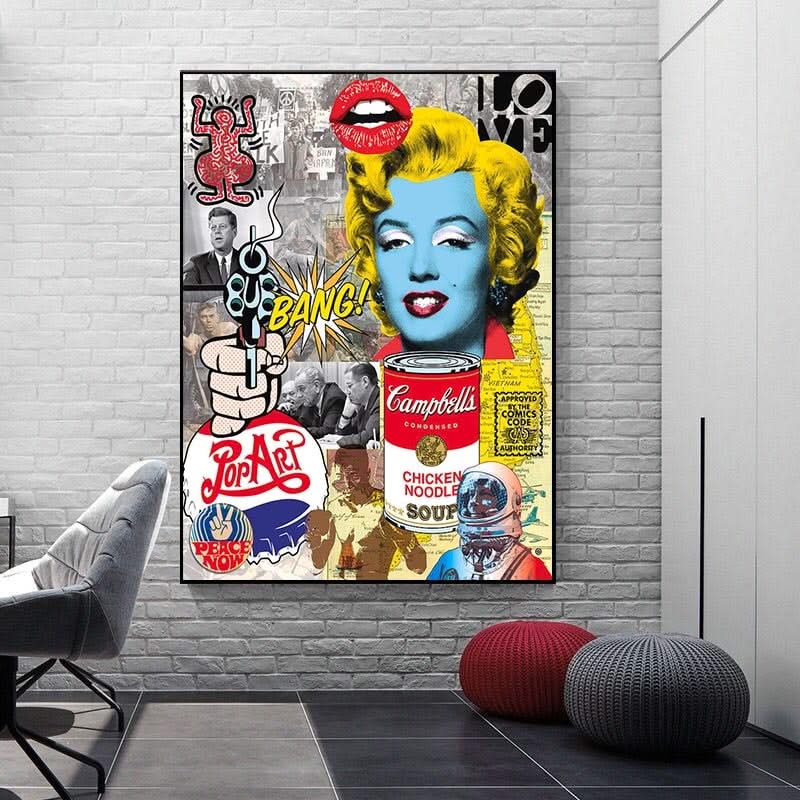 Pop Art Marilyn Poster: Vibrant and Iconic Masterpiece-ChandeliersDecor.com