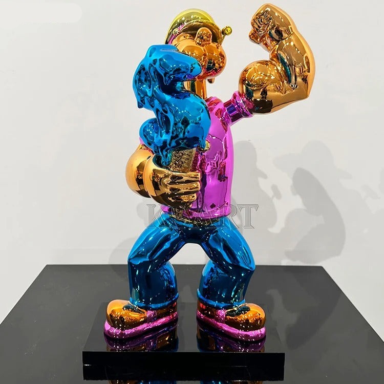 Popoye Electroplated Statue Ornament-ChandeliersDecor.com